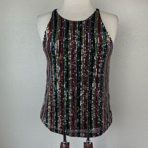 NWT Sanctuary Rainbow Sequin Tank Top Size XS